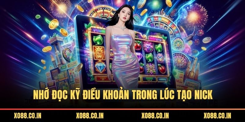 Nhớ đọc kỹ điều khoản trong lúc tạo nick